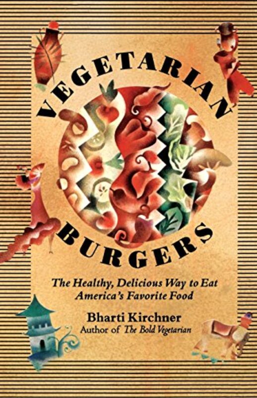 Book cover for "Vegetarian Burgers" by Bharti Kirchner