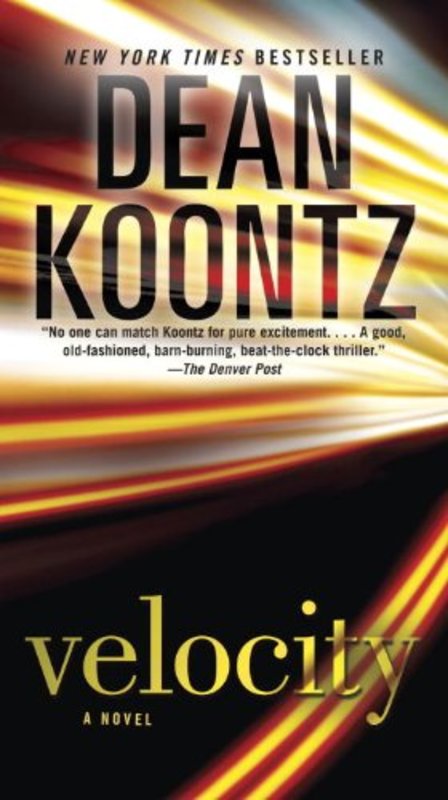 Book cover for "Velocity" by Dean Koontz