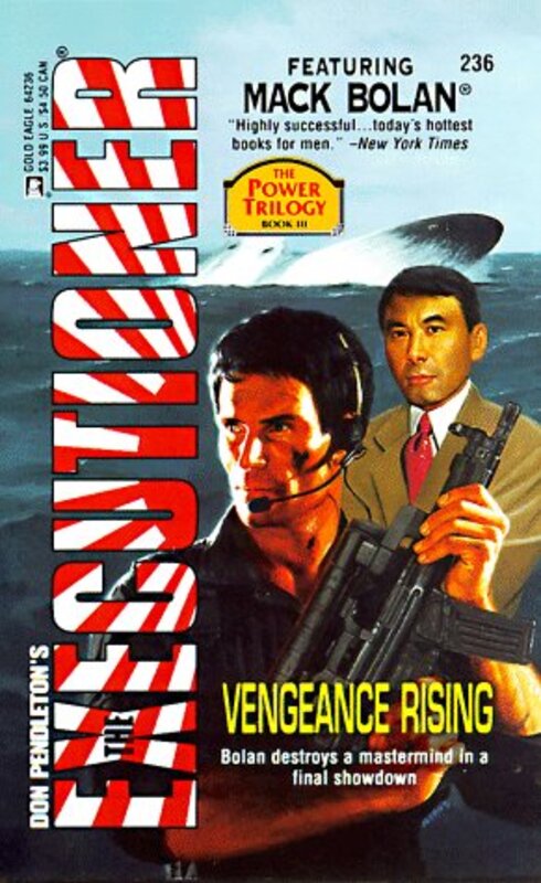 Book cover for "Vengeance Rising" by Don Pendleton