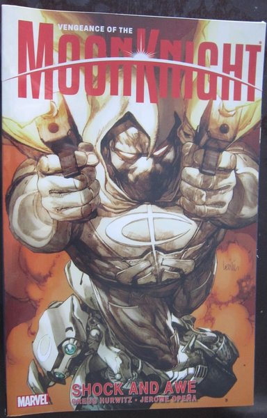 Book cover for "Vengeance of the Moon Knight, Vol. 1" by Gregg Hurwitz