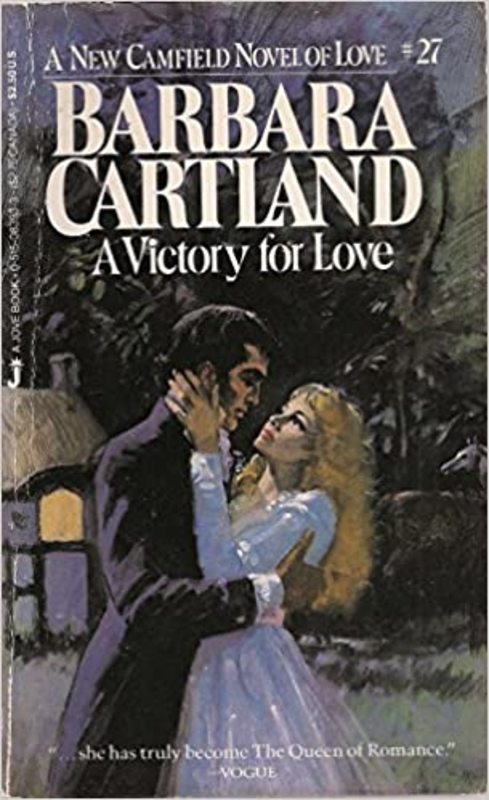 Book cover for "Victory for Love" by Barbara Cartland