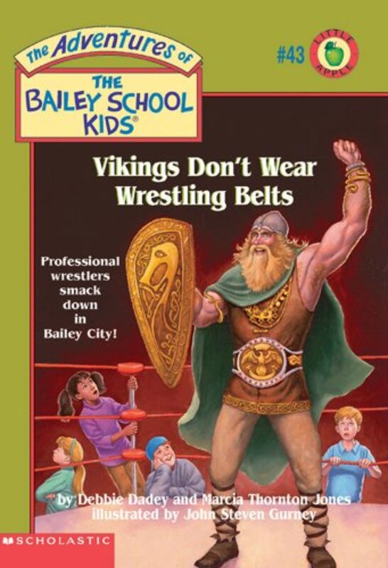 Book cover for "Vikings Don't Wear Wrestling Belts" by Marcia Thornton Jones