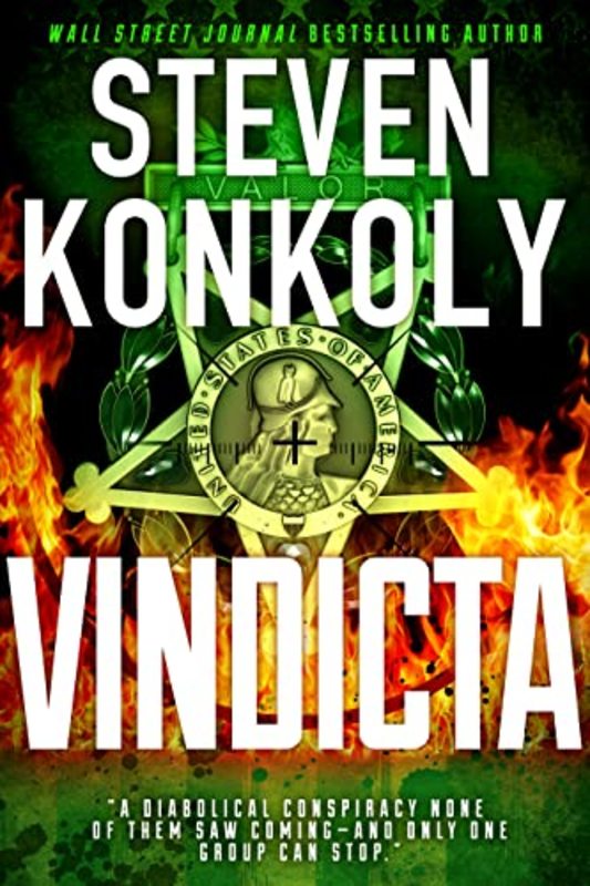 Book cover for "Vindicta" by Steven Konkoly
