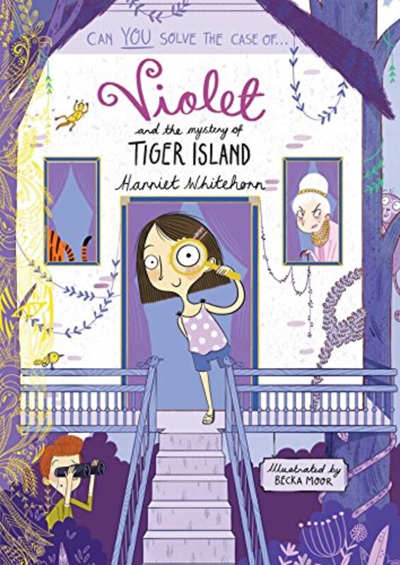 Book cover for "Violet and the Mystery of Tiger Island" by Harriet Whitehorn
