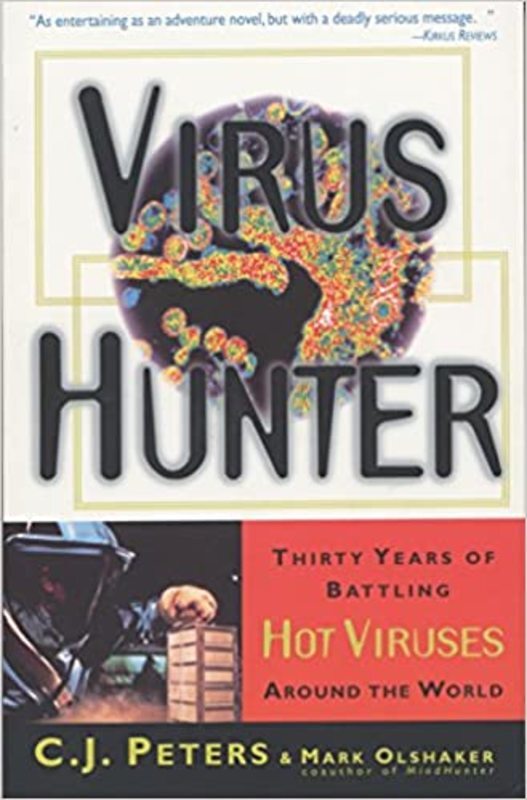 Book cover for "Virus Hunter" by C. J. Peters
