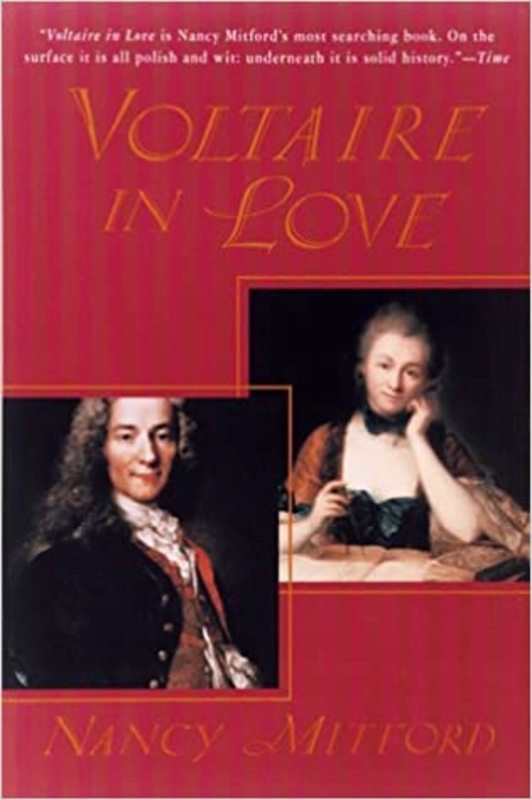 Book cover for "Voltaire in Love" by Nancy Mitford