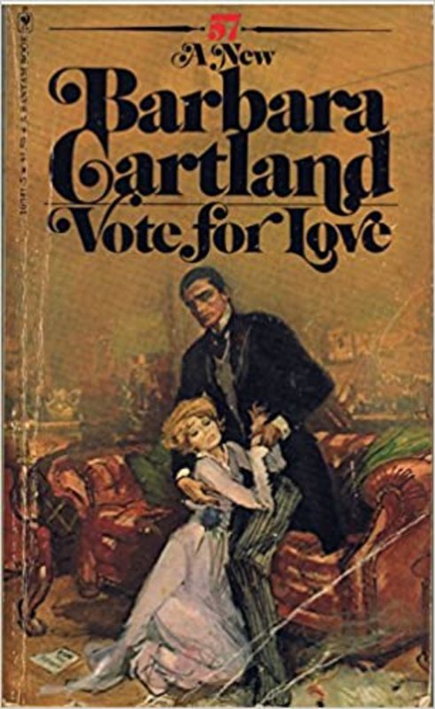 Book cover for "Vote for Love" by Barbara Cartland