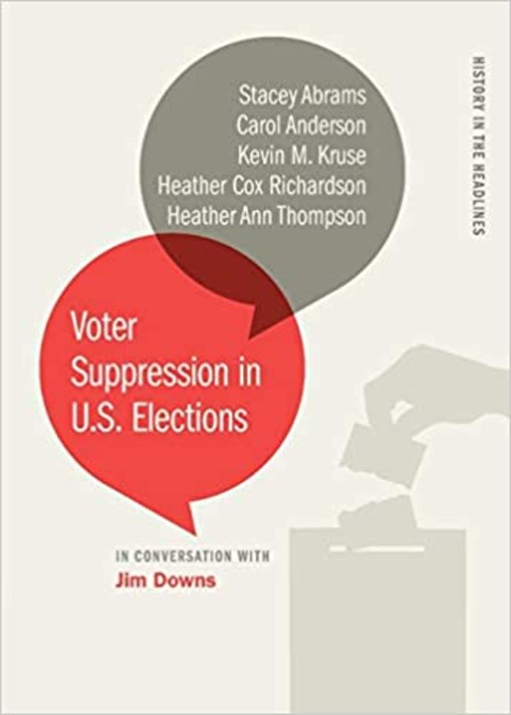 Book cover for "Voter Suppression in U.S. Elections" by Stacey Abrams