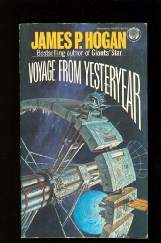 Book cover for "Voyage From Yesteryear" by James P Hogan