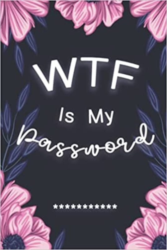 Book cover for "WTF Is My Password" by Paper Kate Publishing