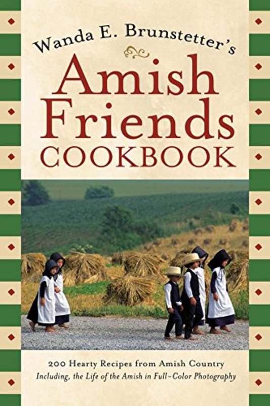 Book cover for "Wanda E. Brunstetter's Amish Friends Cookbook" by Wanda E Brunstetter
