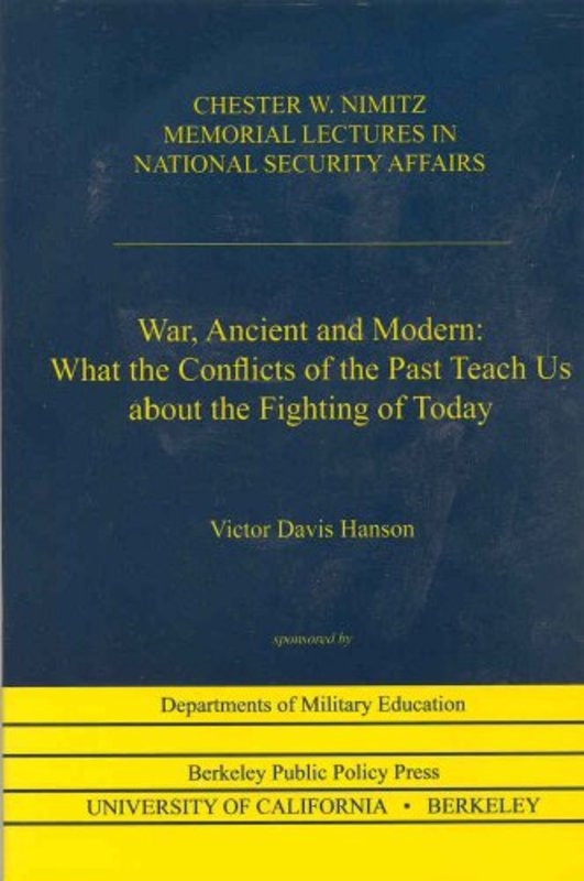 Book cover for "War, Ancient and Modern" by Victor Davis Hanson