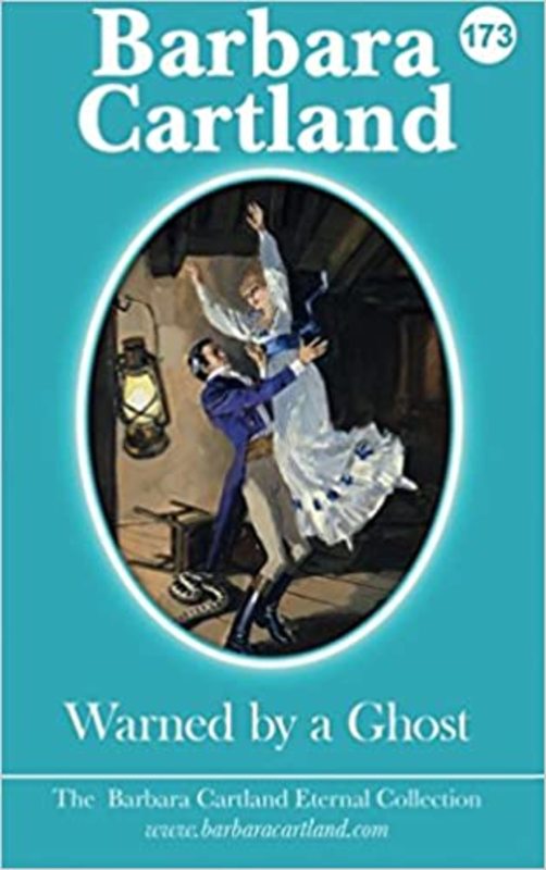 Book cover for "Warned by a Ghost" by Barbara Cartland