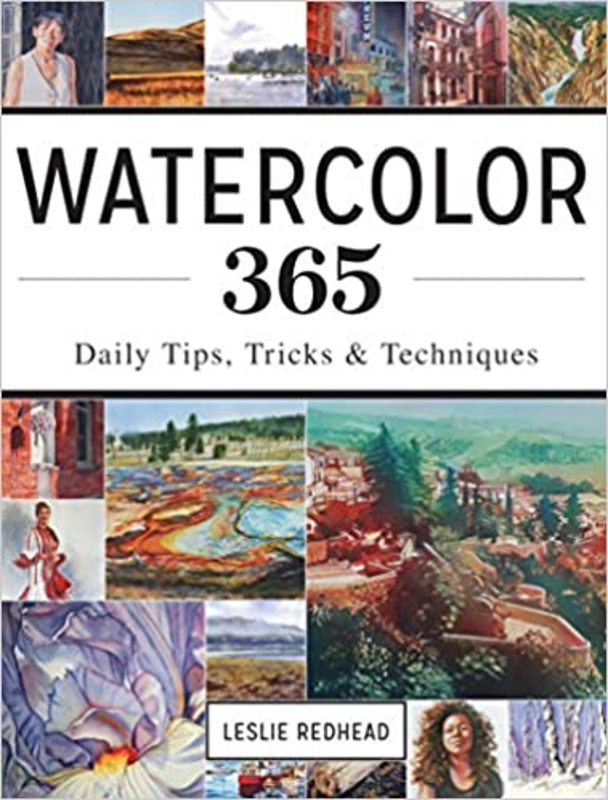 Book cover for "Watercolor 365" by Leslie Redhead