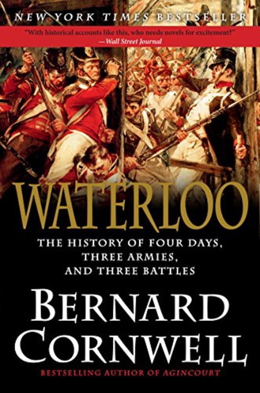 Book cover for "Waterloo" by Bernard Cornwell