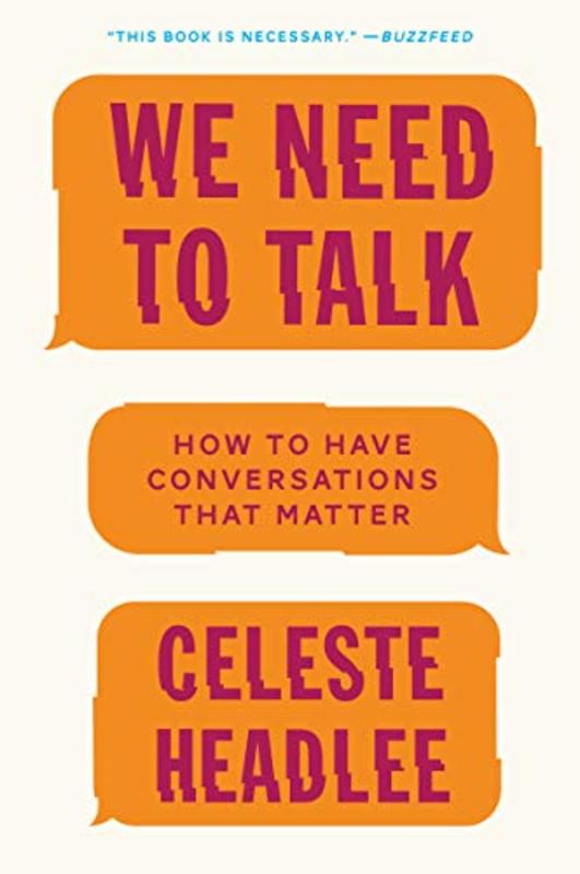 Book cover for "We Need to Talk" by Celeste Headlee