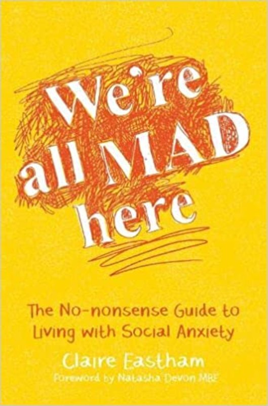 Book cover for "We're All Mad Here" by Claire Eastham