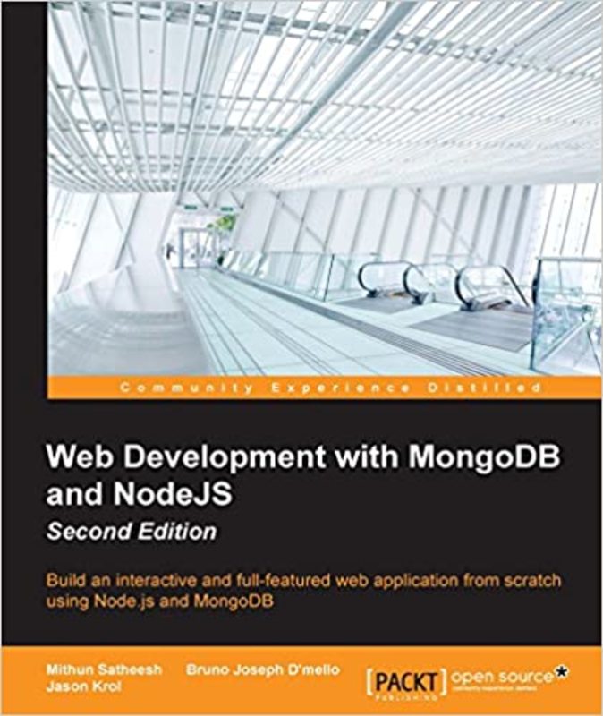 Book cover for "Web Development with MongoDB and NodeJS" by Mithun Satheesh