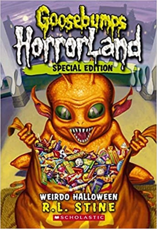 Book cover for "Weirdo Halloween" by R.L. Stine