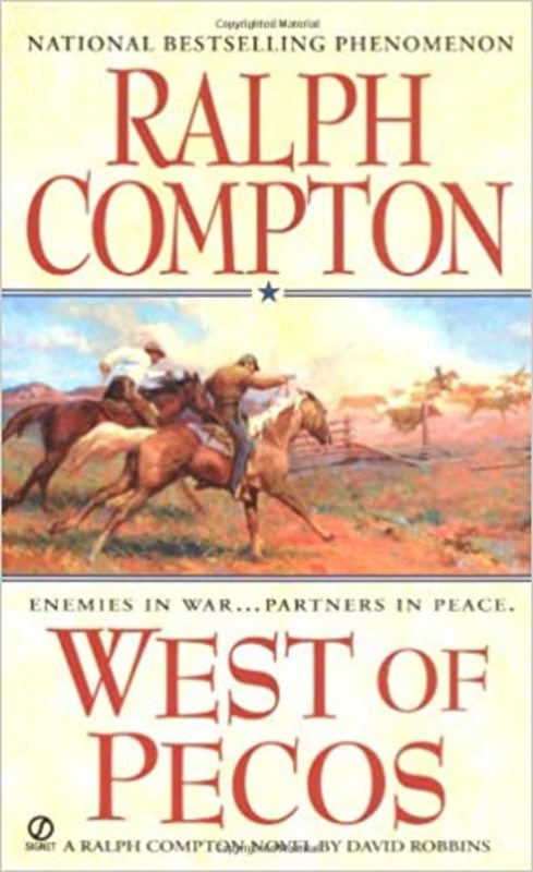 Book cover for "West of Pecos" by David Robbins