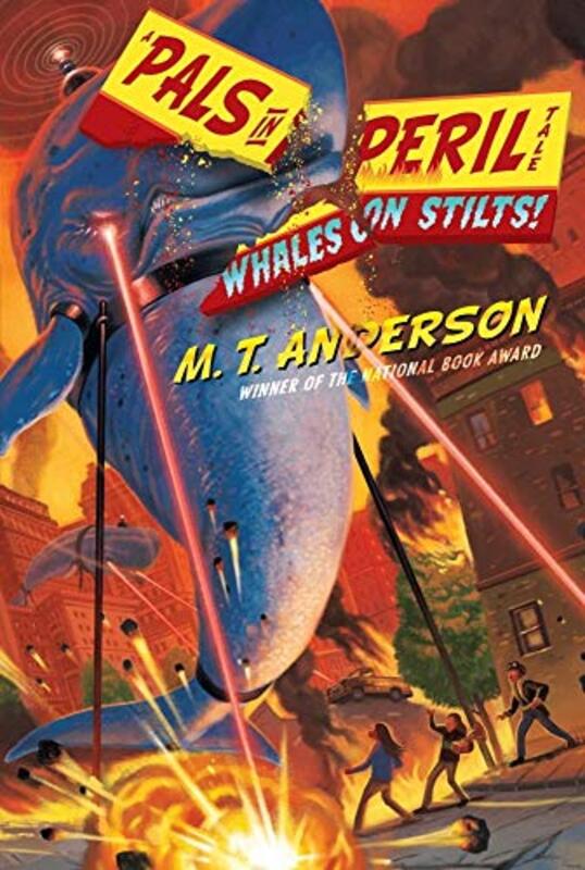 Book cover for "Whales on Stilts!" by MT Anderson