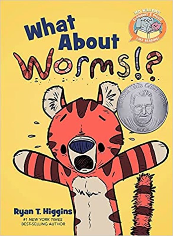 Book cover for "What About Worms!?" by Mo Willems