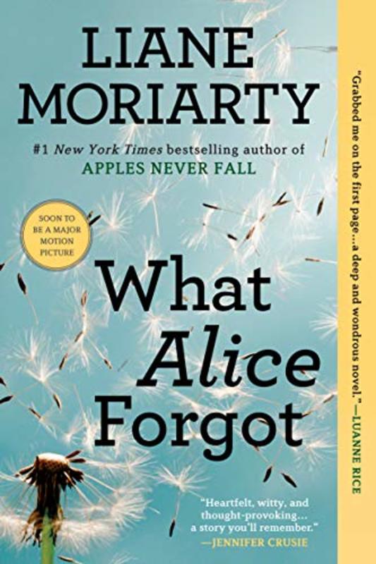 Book cover for "What Alice Forgot" by Liane Moriarty