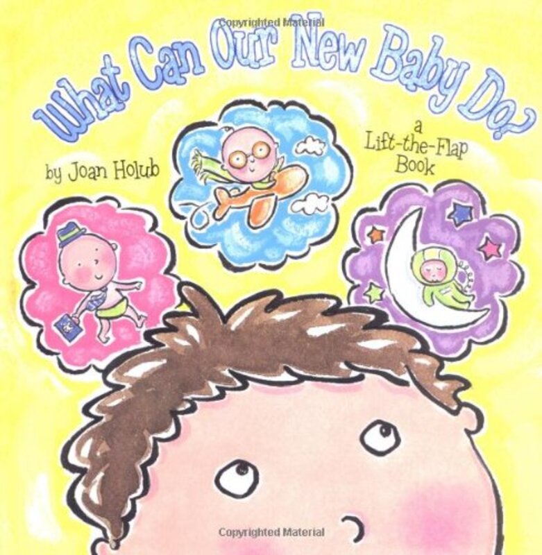 Book cover for "What Can Our New Baby Do?" by Joan Holub