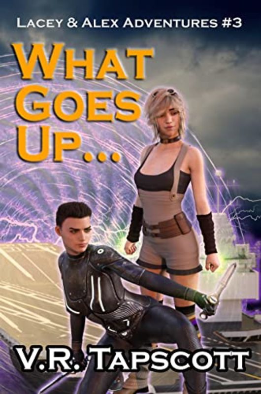 Book cover for "What Goes Up..." by VR Tapscott