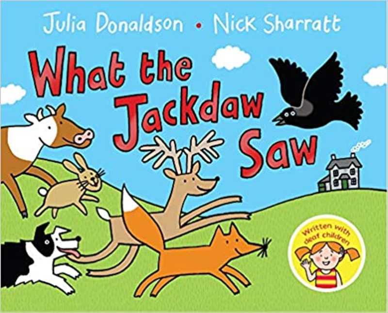 Book cover for "What the Jackdaw Saw" by Julia Donaldson
