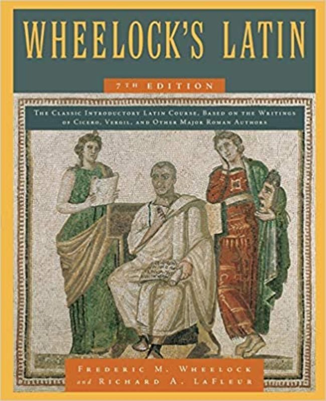 Book cover for "Wheelock's Latin" by Frederic M. Wheelock