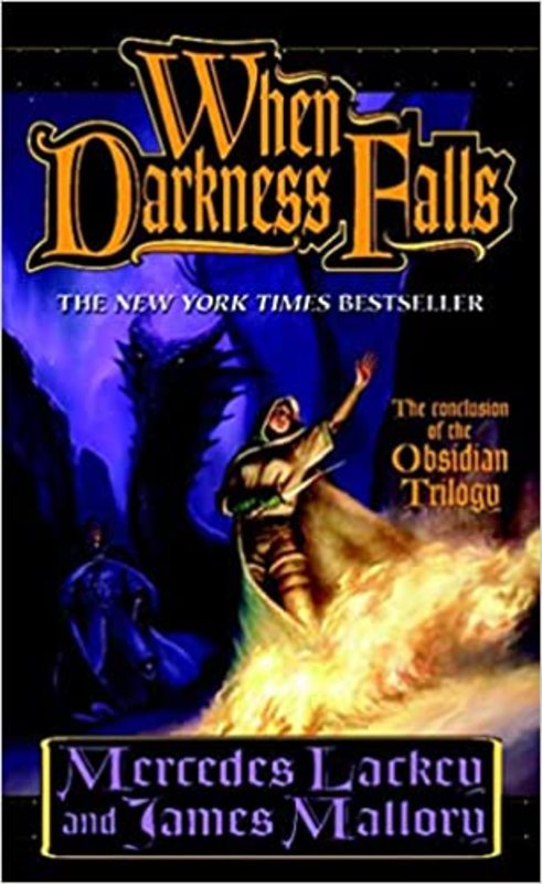 Book cover for "When Darkness Falls" by Mercedes Lackey