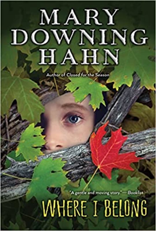 Book cover for "Where I Belong" by Mary Downing Hahn