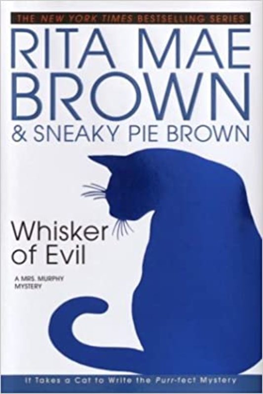 Book cover for "Whisker of Evil" by Rita Mae Brown