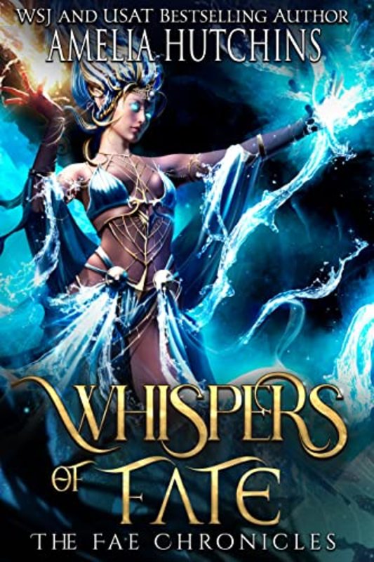 Book cover for "Whispers of Fate" by Amelia Hutchins