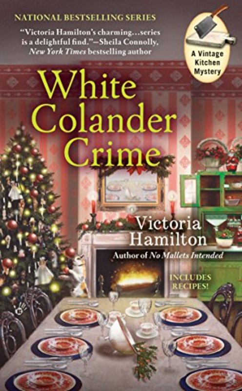 Book cover for "White Colander Crime" by Victoria Hamilton