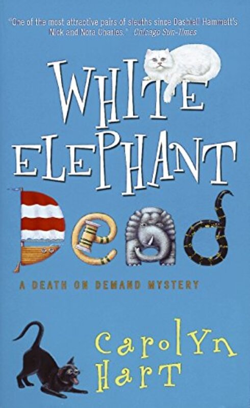 Book cover for "White Elephant Dead" by Carolyn Hart