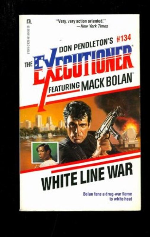Book cover for "White Line War" by Don Pendleton