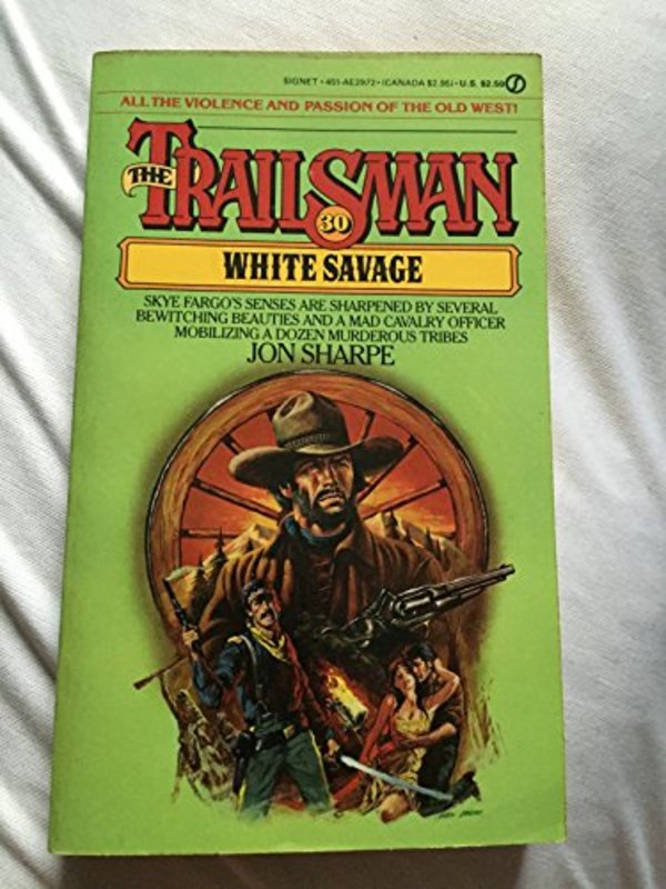 Book cover for "White Savage" by Jon Sharpe