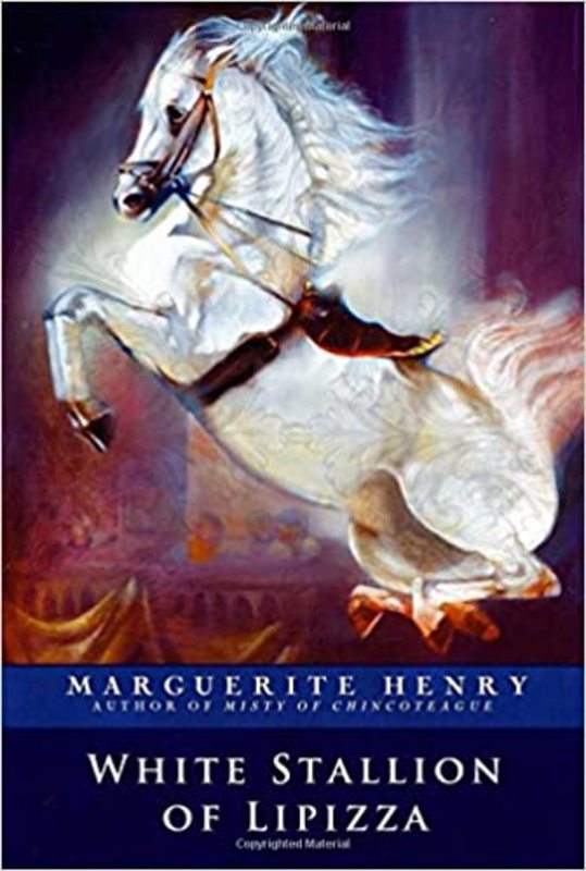 Book cover for "White Stallion of Lipizza" by Marguerite Henry