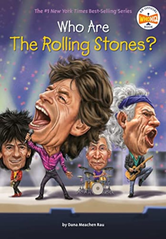 Book cover for "Who Are the Rolling Stones?" by Who HQ