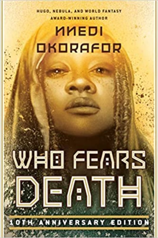 Book cover for "Who Fears Death" by Nnedi Okorafor