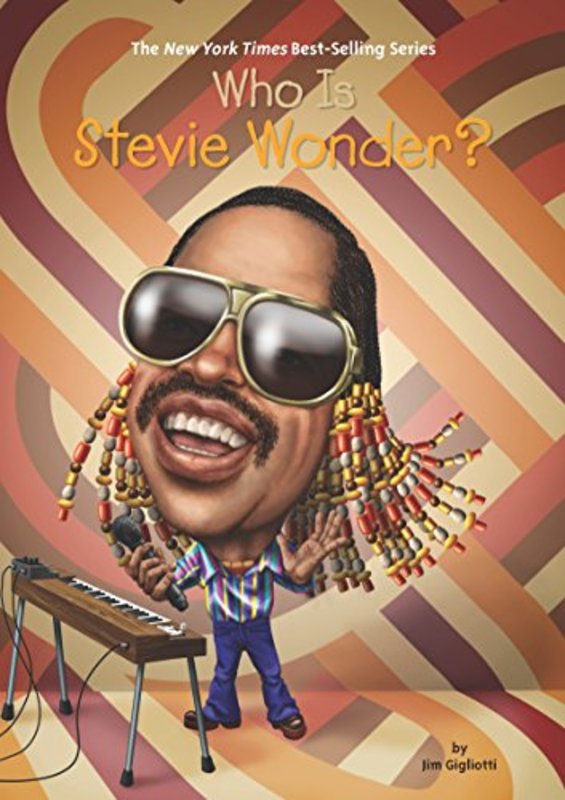 Book cover for "Who Is Stevie Wonder?" by Who HQ