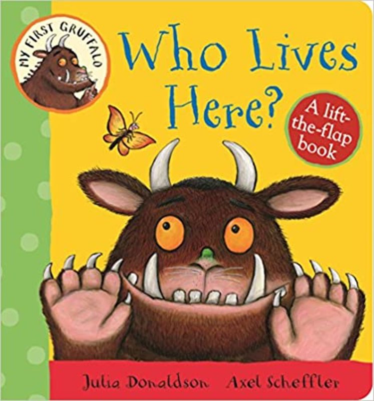 Book cover for "Who Lives Here?" by Julia Donaldson