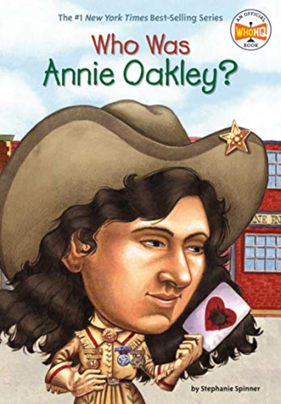 Book cover for "Who Was Annie Oakley?" by Who HQ