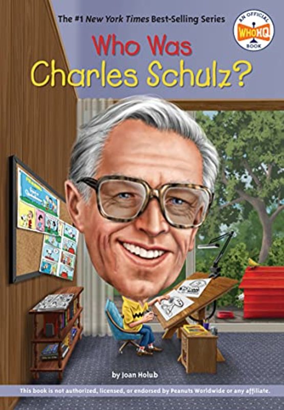 Book cover for "Who Was Charles Schulz?" by Who HQ