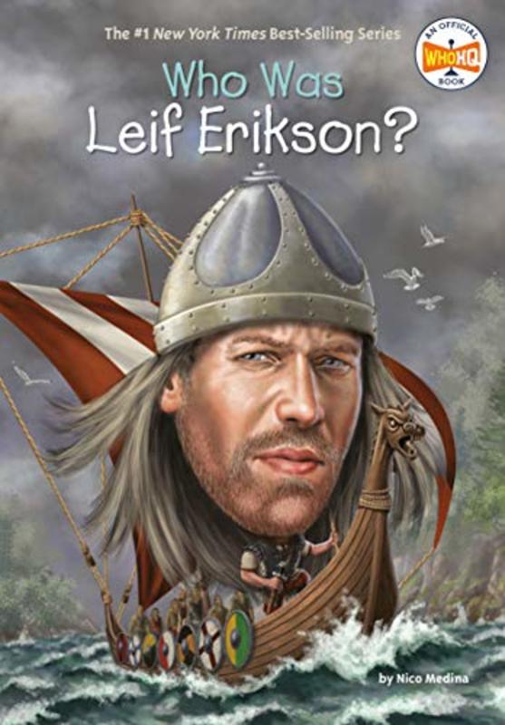 Book cover for "Who Was Leif Erikson?" by Who HQ