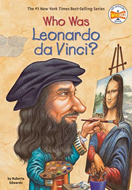 Book cover for "Who Was Leonardo da Vinci?" by Who HQ