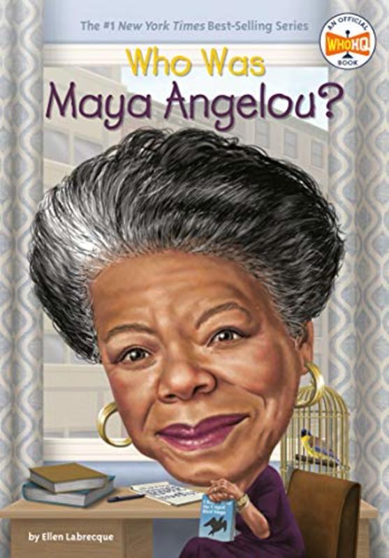 Book cover for "Who Was Maya Angelou?" by Who HQ