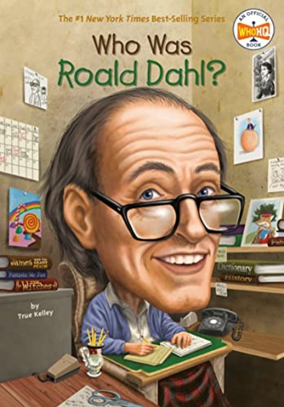 Book cover for "Who Was Roald Dahl?" by Who HQ